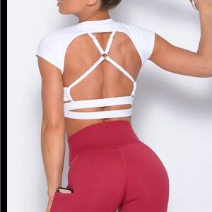 Bombshell sportswear white muscle back tee